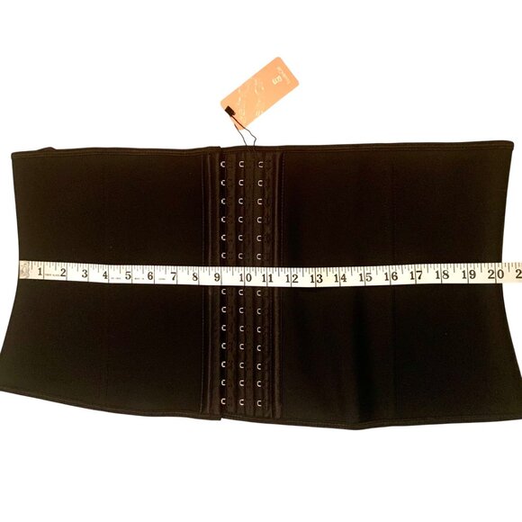 Corset Waist Trainer Cosplay Festival 22 Hook Eye Close Black Renaissance Gothic - Picture 3 of 9